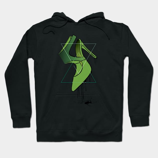 Green High heels Hoodie by berwies